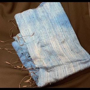 Hand dyed Indian raw silk wrap 26 x 68 inches